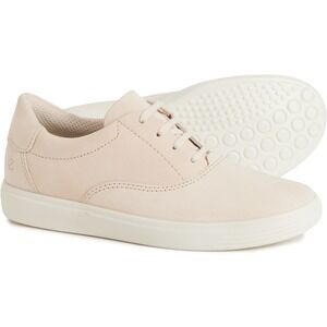 NEW ECCO Classic Lace-Up Sneakers Leather Women Sz 41 US 10-10.5 Pale Pink Low